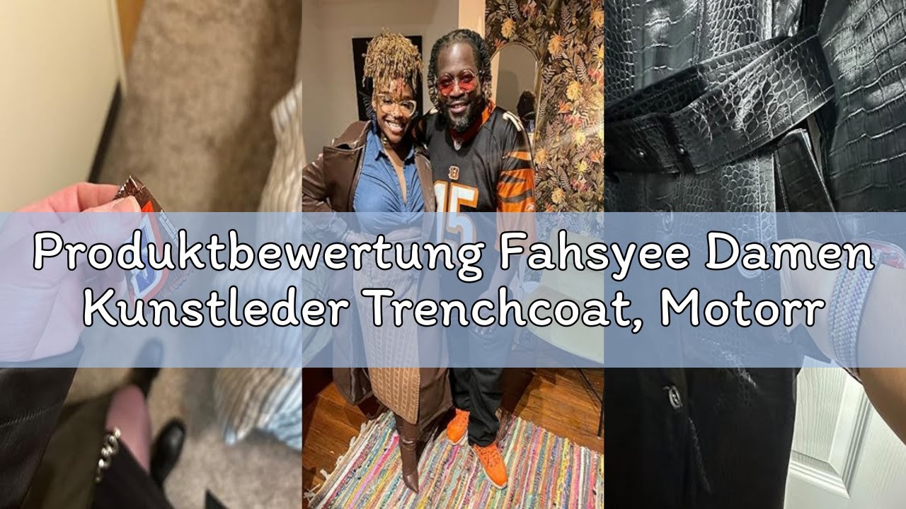 Produktbewertung Fahsyee Damen Kunstleder Trenchcoat, Motorradjacken PU Moto Biker Jacke Enganliegen