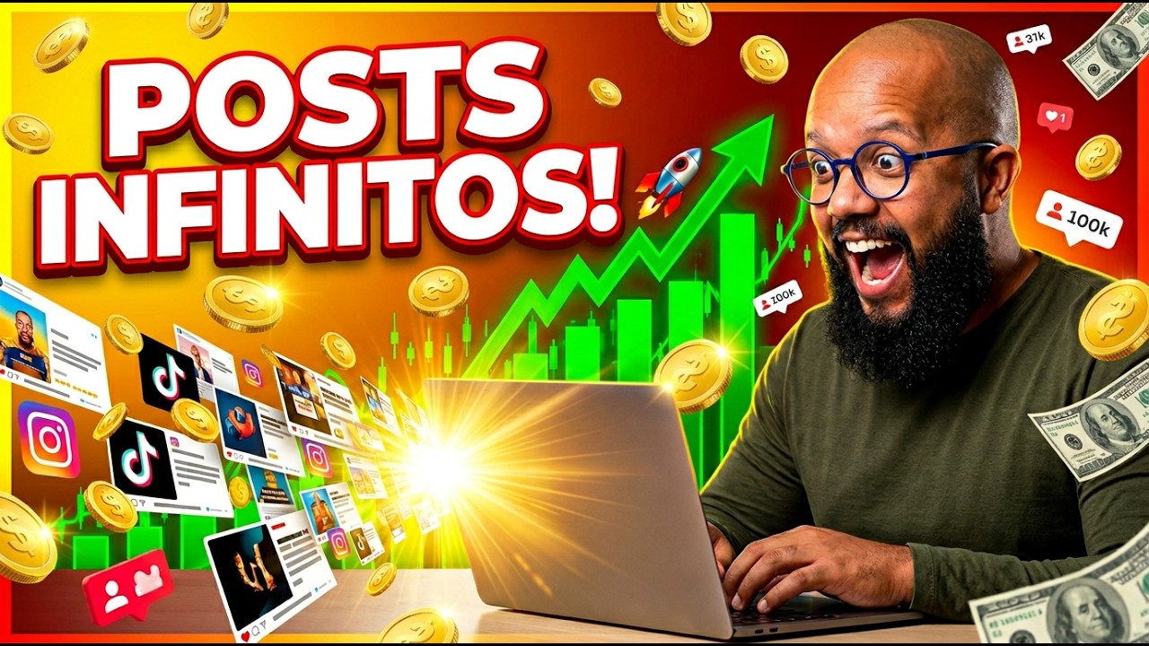 Criei um APP com I.A grátis que faz Posts com 1 clique (Ganhe R$ 2k/mês com IA)