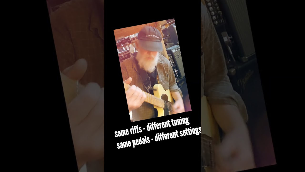 same riffs - different tuning. same pedals, different settings. 