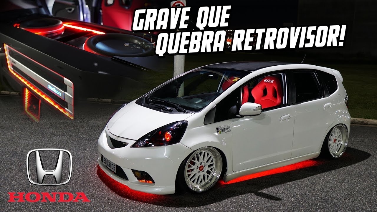 GRAVE EXTREMO! HONDA FIT JDM COM SOM ITALIANO - A MODA DO NEON VAI VOLTAR? Canal 7008films