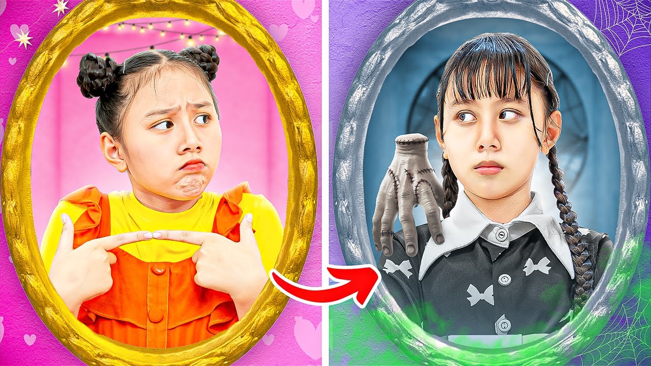 Baby Doll Menjadi Wednesday Addams Untuk Melindungi Dirinya Sendiri! Transformasi Ekstrem!