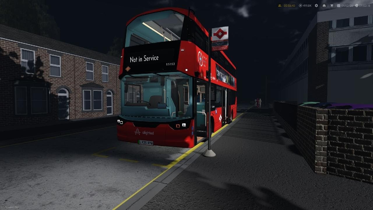 Driving route 468 to Thornton Heath High Street using Electroliner Vision Zero