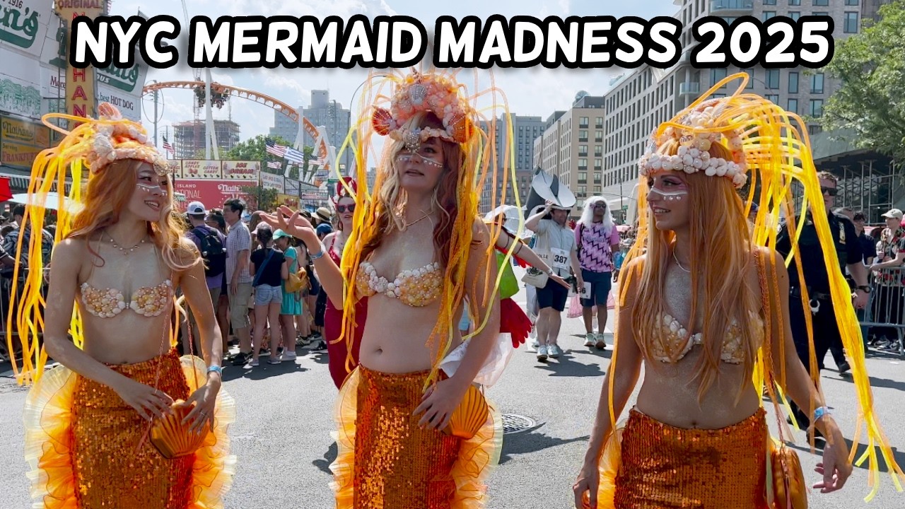 🧜&zwj;♀️ CONEY ISLAND MERMAID PARADE 2025 | Full Coverage of NYC's Wildest Summer Spectacle! 🌊