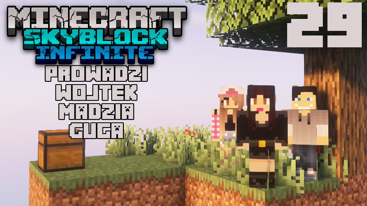 Minecraft Skyblock Infinity #29 - Posiadłość i wieża najeźdźców /w Guga Wojtusialke