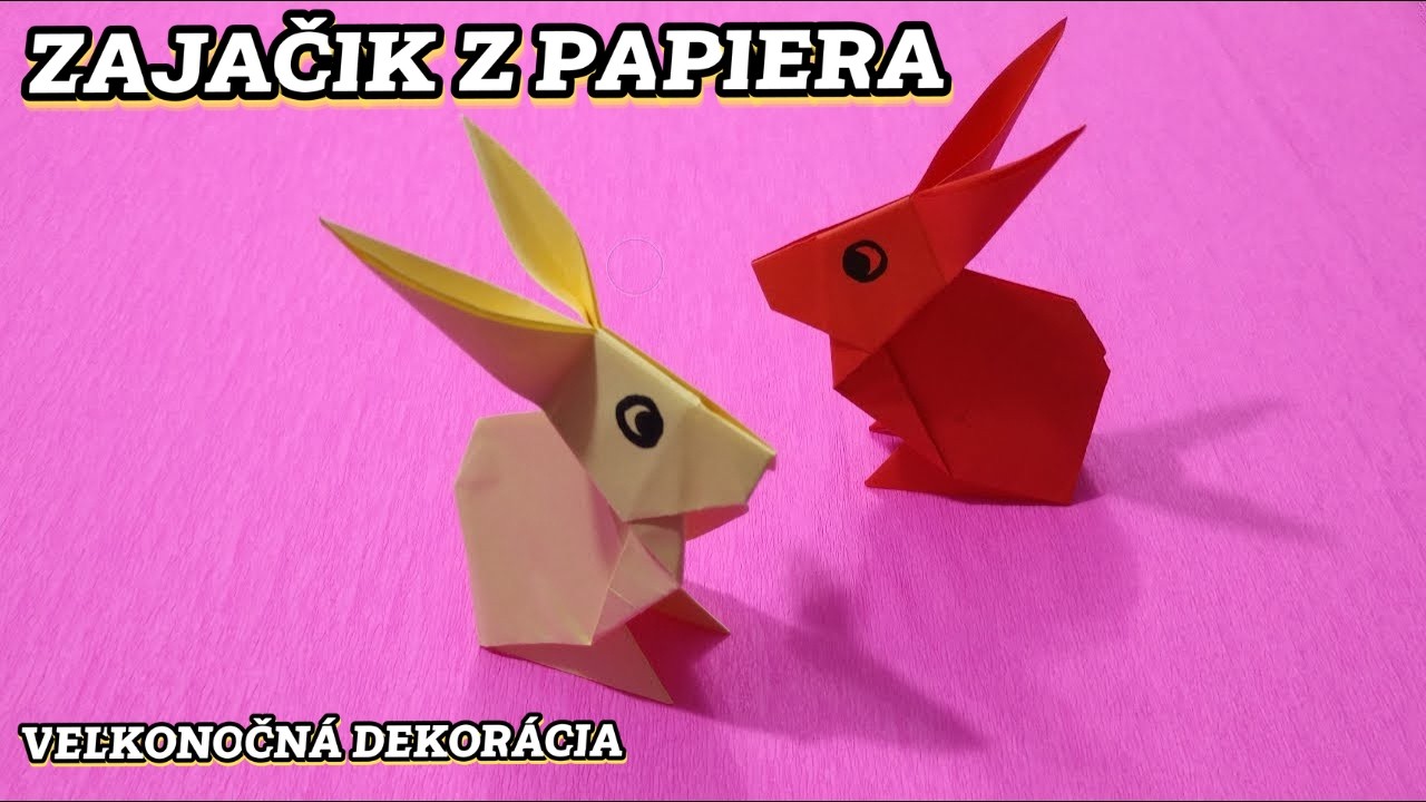Zajac z papiera skladacka, zábava pre deti,výrobky z papiera, veci z papiera