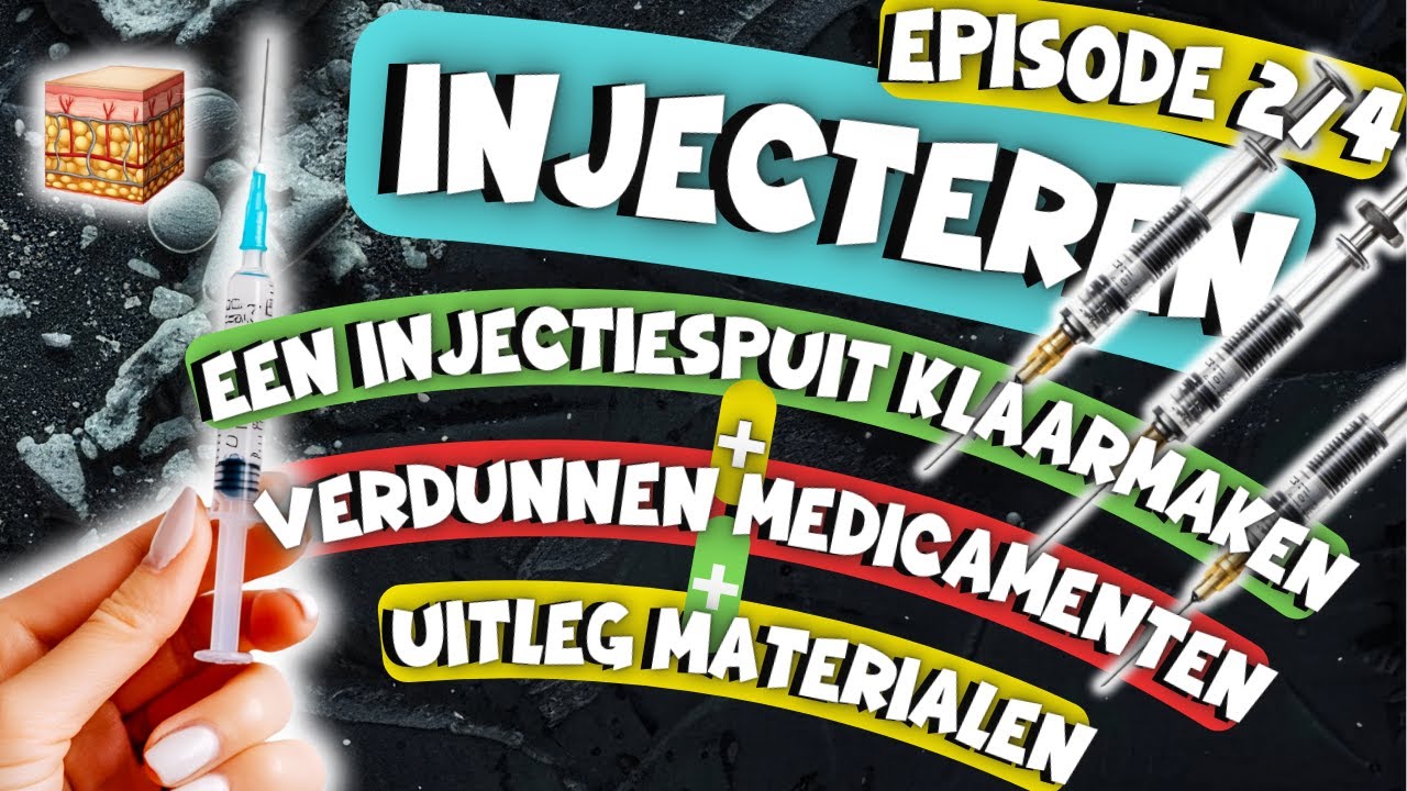 Een Injectiespuit Klaarmaken en Verdunnen van Medicamenten + Uitleg van Materialen.