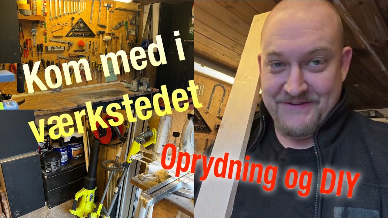 Det er lorte vejr 🌧️ så jeg ryder op i mit værksted 🪚🔨🧰