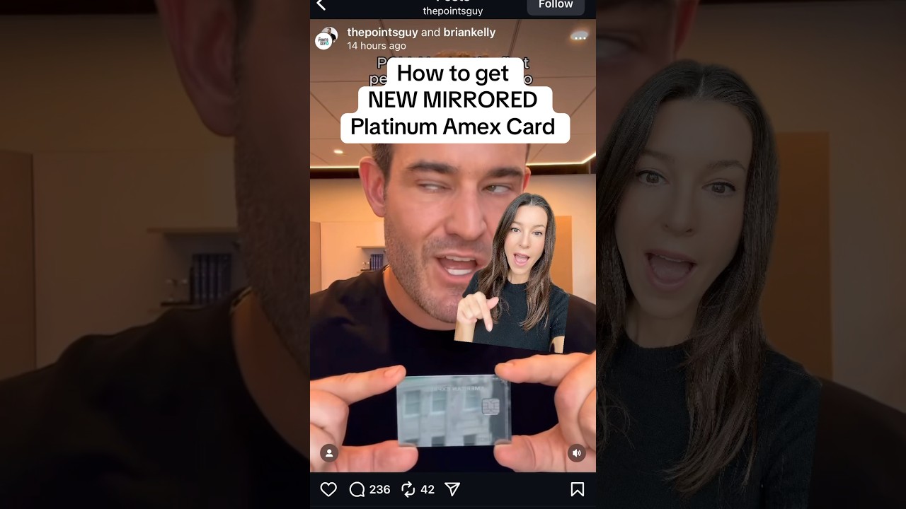 🤩 How to get the new MIRRORED Platinum Amex card! 💳 #amexplatinum #amex #americanexpress