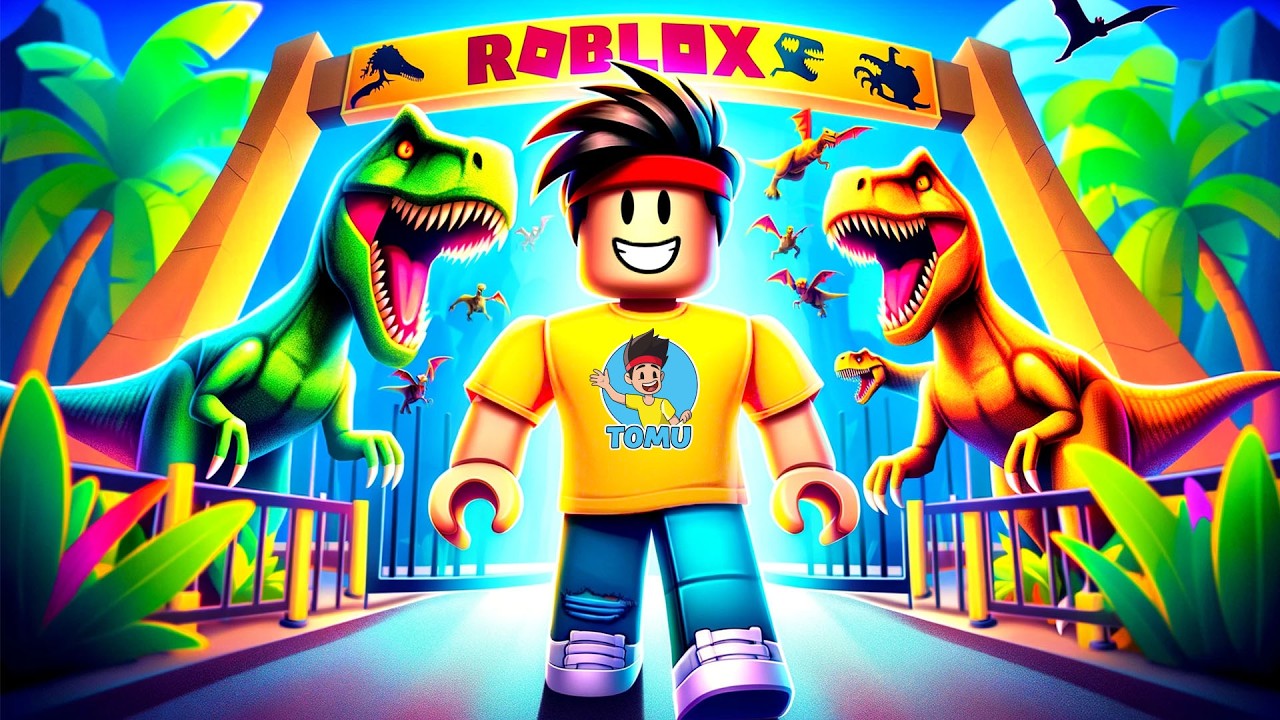 JAG VAR FATTIG men BYGGDE BÄSTA DINOUSARIE PARKEN i ROBLOX