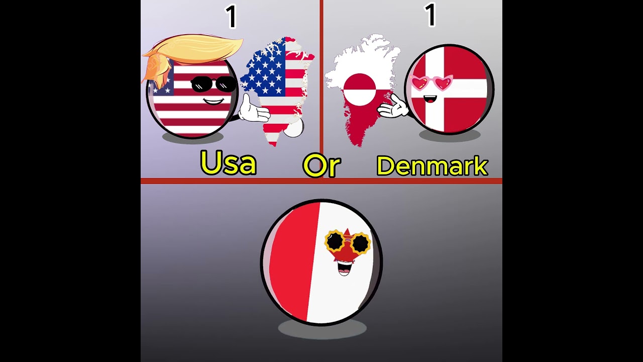 USA czy Dania #countryballs #usa #trump #dania #greenland