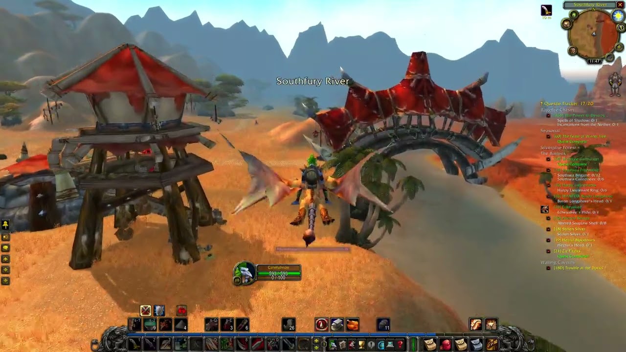 WoW Classic Hardcore – Troll Warrior Leveling (No Commentary) pt. 20