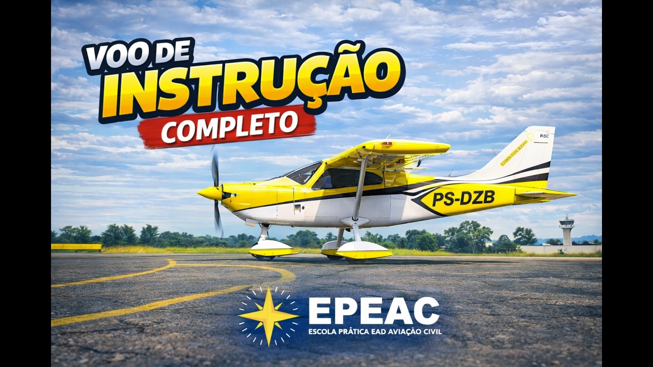 Como é um VOO de INSTRUÇÃO na EPEAC - PS03 - PS-DZB - Piloto Privado