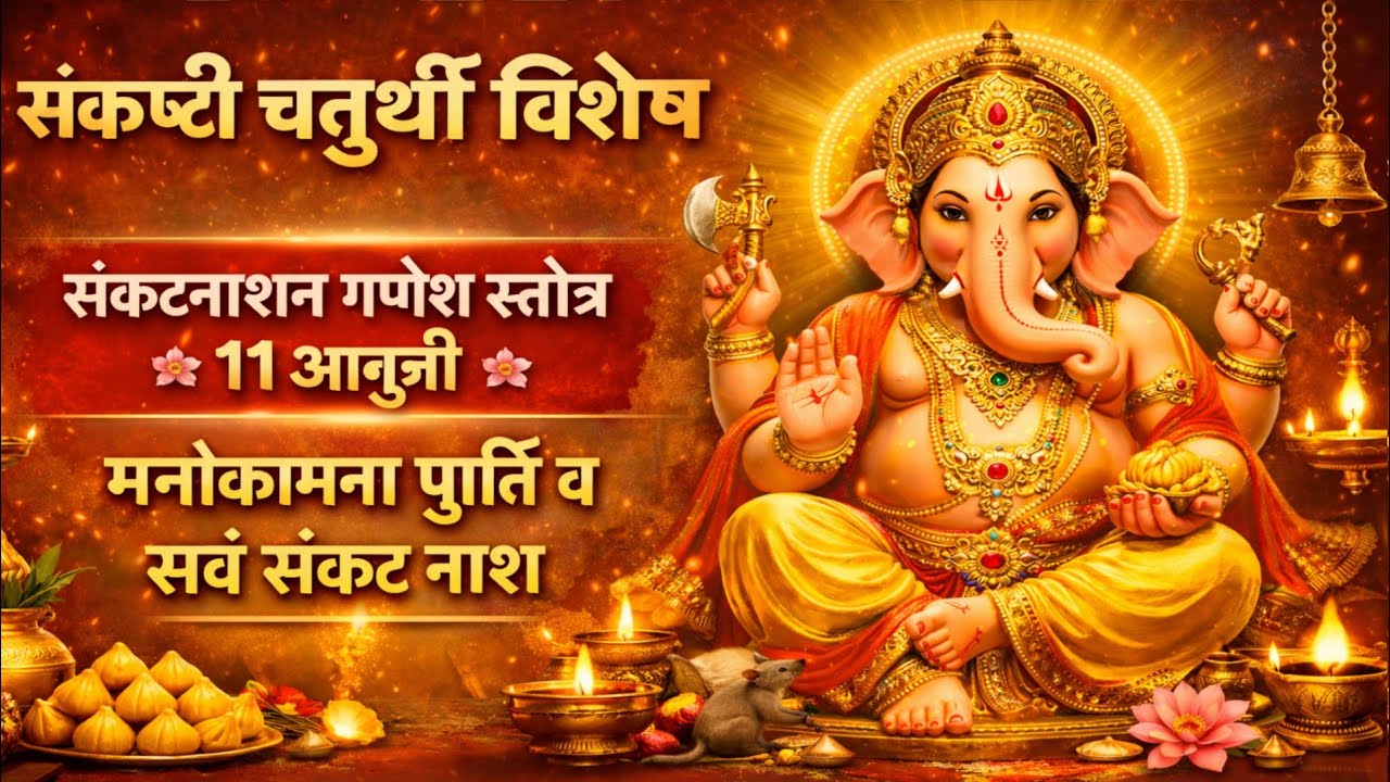 संकष्टी चतुर्थी जरूर सुने संकटनाशन गणेश स्तोत्र | sankatnashan Ganesh Stotra |Ganesh Chaturthi Vrat 