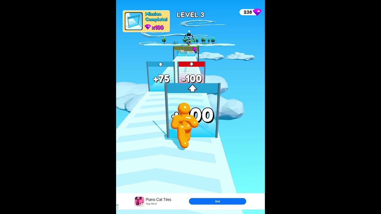 I was playing tall man run and I beat the level