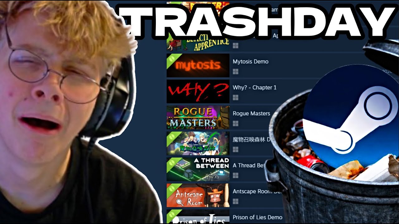 „Ich Spiele Die ABSOLUT SCHLECHTESTEN Steam Spiele 🤡🗑️“(TRASHDAY)