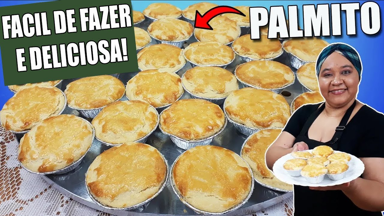 Empada de Palmito só 3 INGREDIENTES na massa Recheio Cremoso Fácil e Rápido  !!