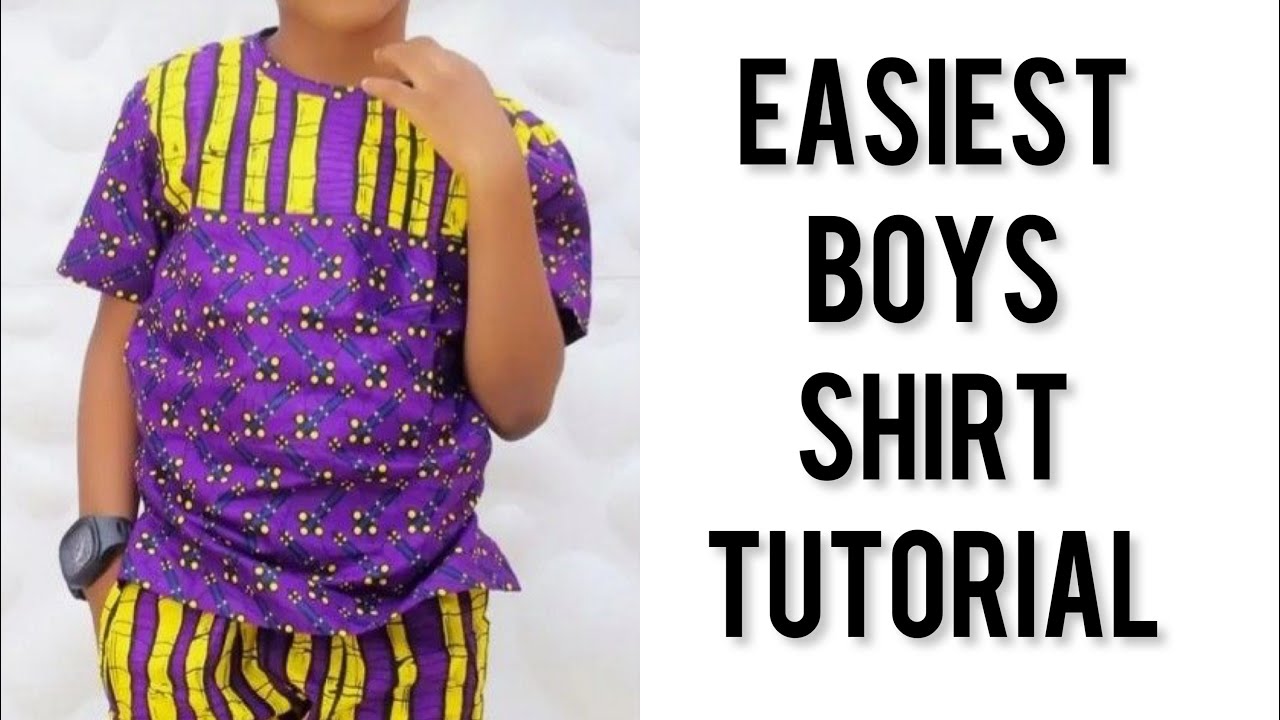 How To Sew Boys Shirt | Beginner Friendly| NO PATTERN |South African Youtuber