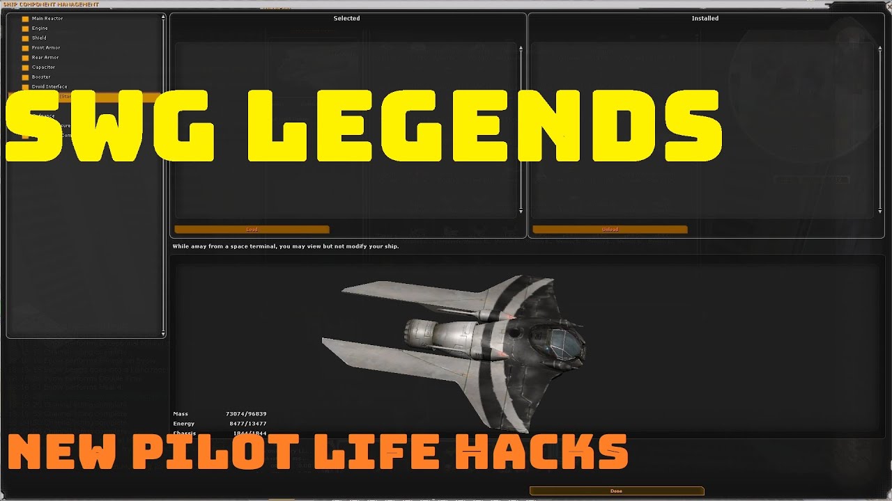 SWG Legends JTL: New Pilot Tips
