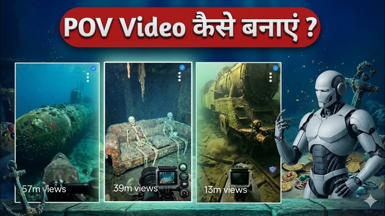 Fish POV  Video Kaise Banaye 🔥 | AI GoPro Animal Camera Tutorial | Ai Video Kaise Banaye Hindi Me 