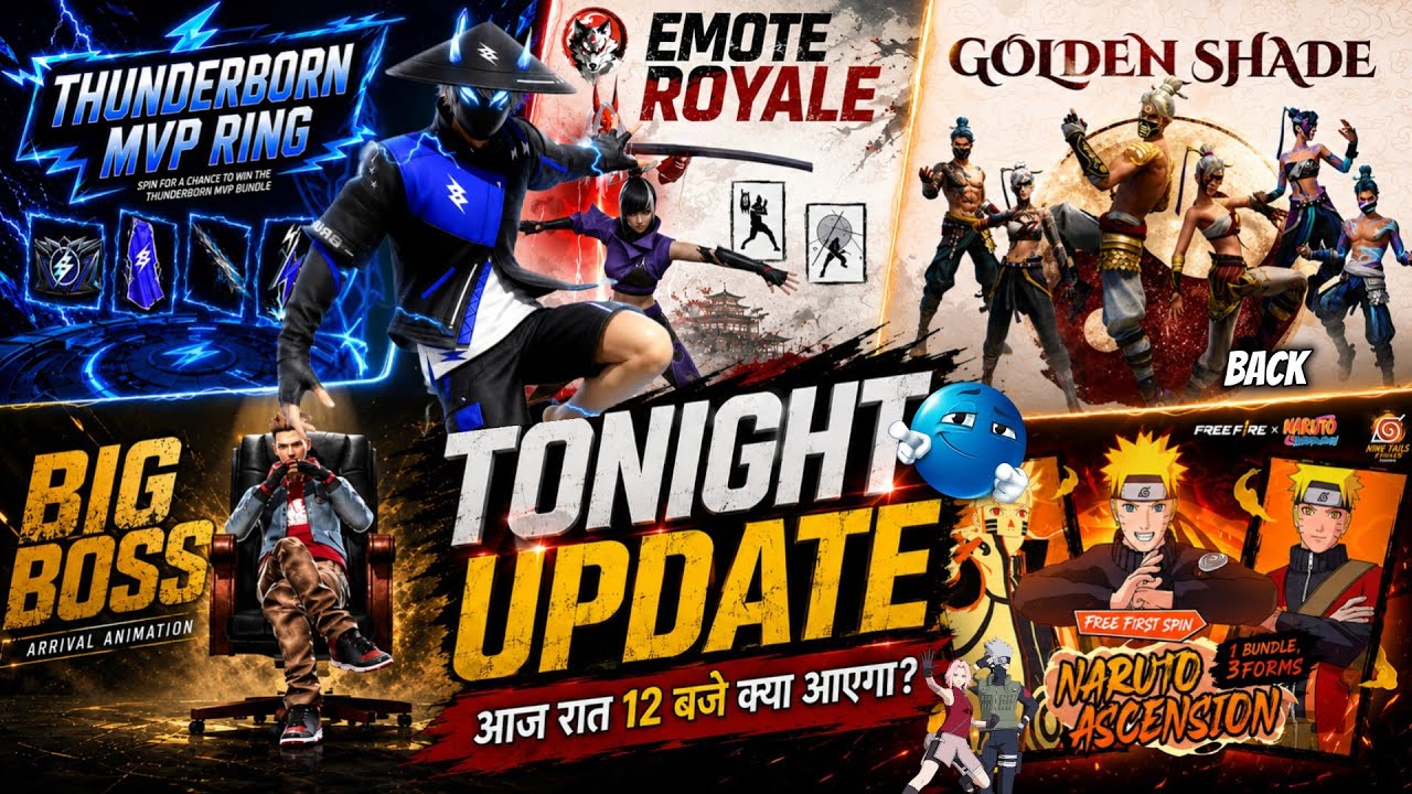 Golden Shade Bundle Return Confirm Date 🔥| Next Mystery Shop | OB55 Update | Free Fire X Naruto