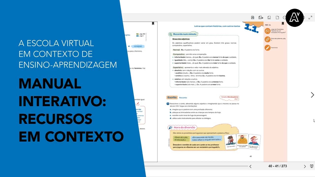 Manual Interativo: recursos em contexto