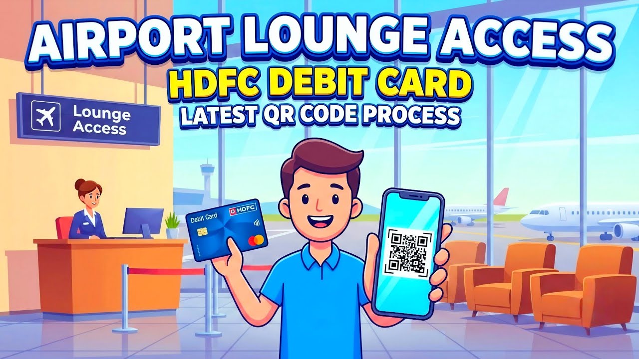 Airport Lounge Access with HDFC Bank Debit Card (Latest Process QR Code)