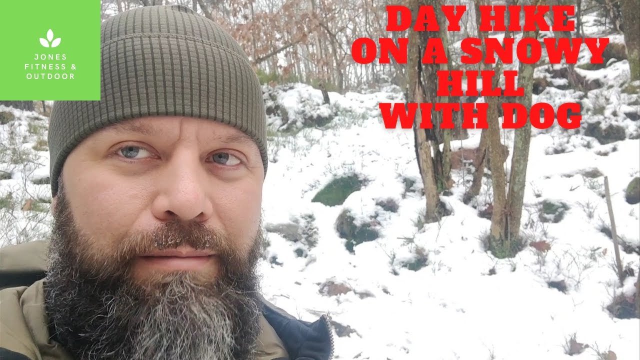 Day hike in the snowy hills with dog #hikingwithdog #winterhike #hiking