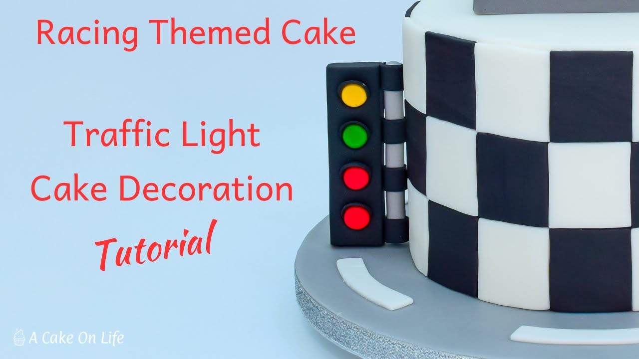 Traffic Light Cake Topper Tutorial/Racing Themed Cake Decorating Idea