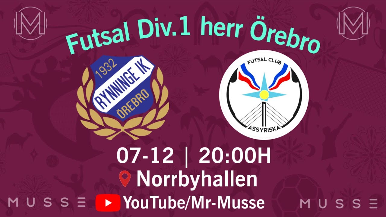 Rynninge IK & FC Assyriska | Futsal Div.1 Herr | Sverige, Örebro | 07-12-2025 | 2-2