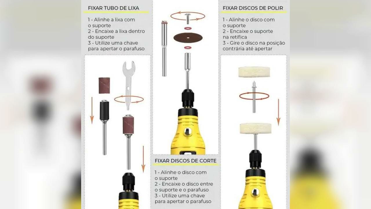 Review: Kit Eixo Flexível Chicote 105 Acessórios Para Micro Retífica Dremax KR-CH-105