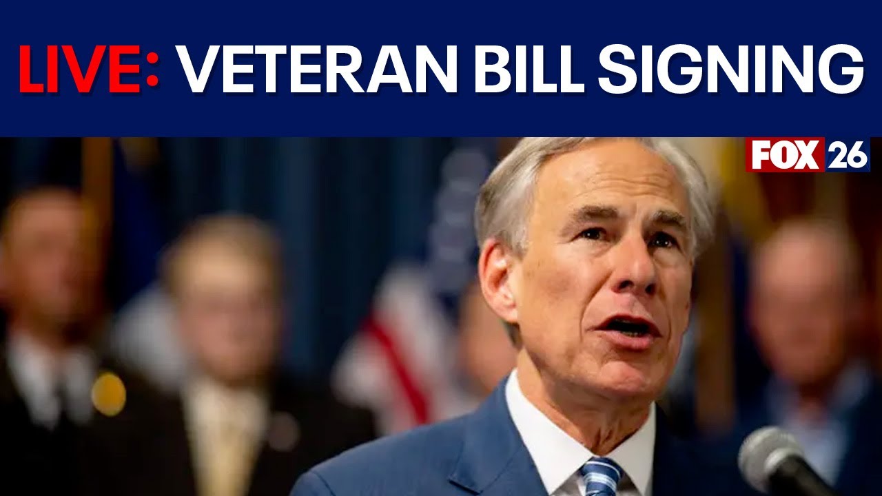 LIVE: Gov. Greg Abbott signs pro-veteran bills in Houston