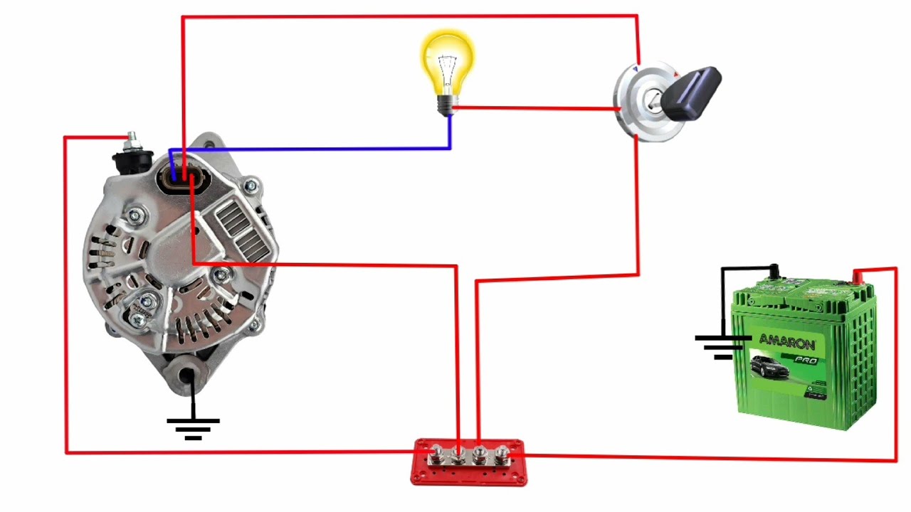 Toyota Hiace Hilux Alternator Wiring Diagram | How to Wire Toyota Alternator