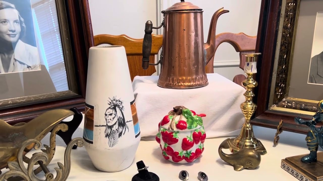Garage Sale Finds Video #596 : Brass, Lefton, Pictures & More