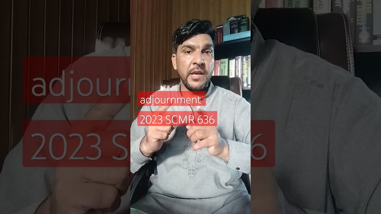 supreme court judgment about adjournment 