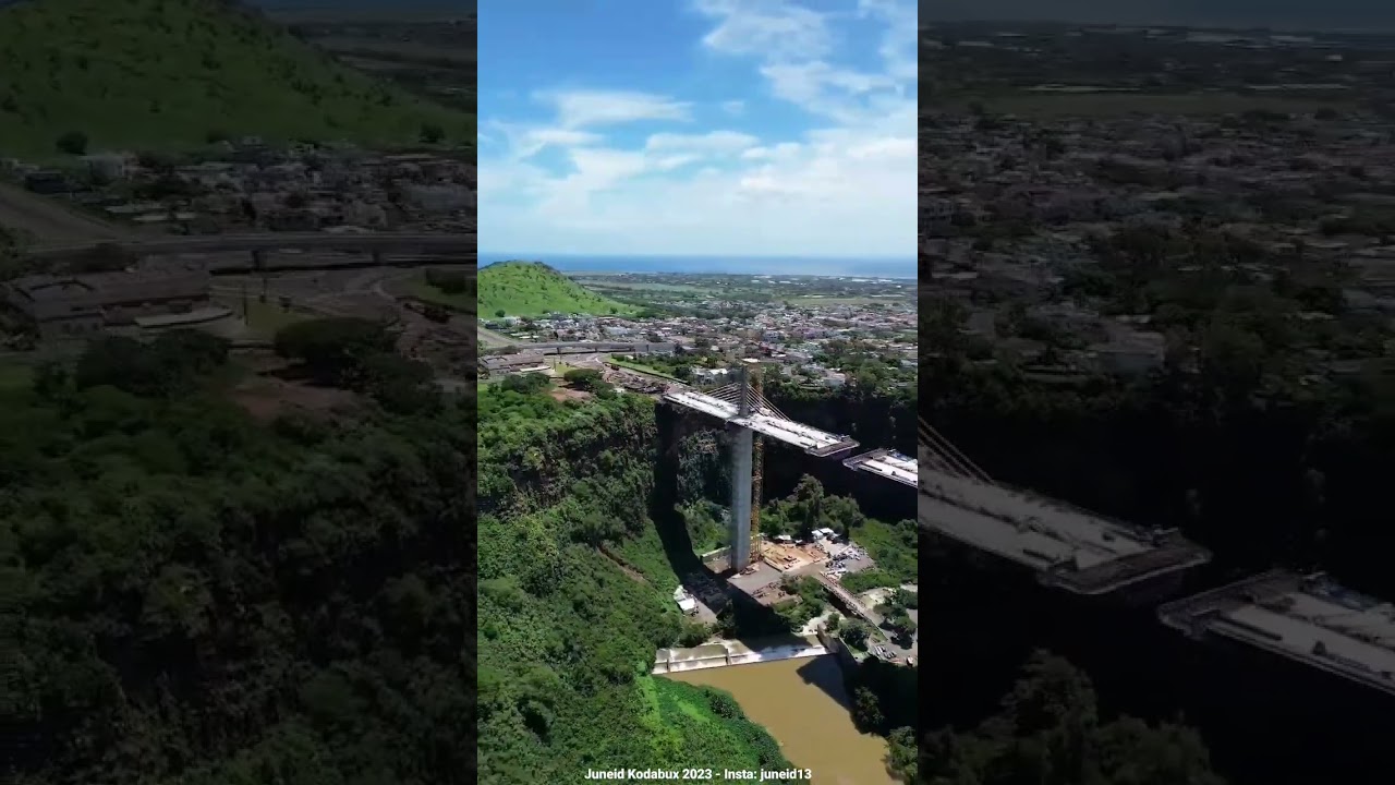 The new A1-M1 Bridge under construction in Mauritius