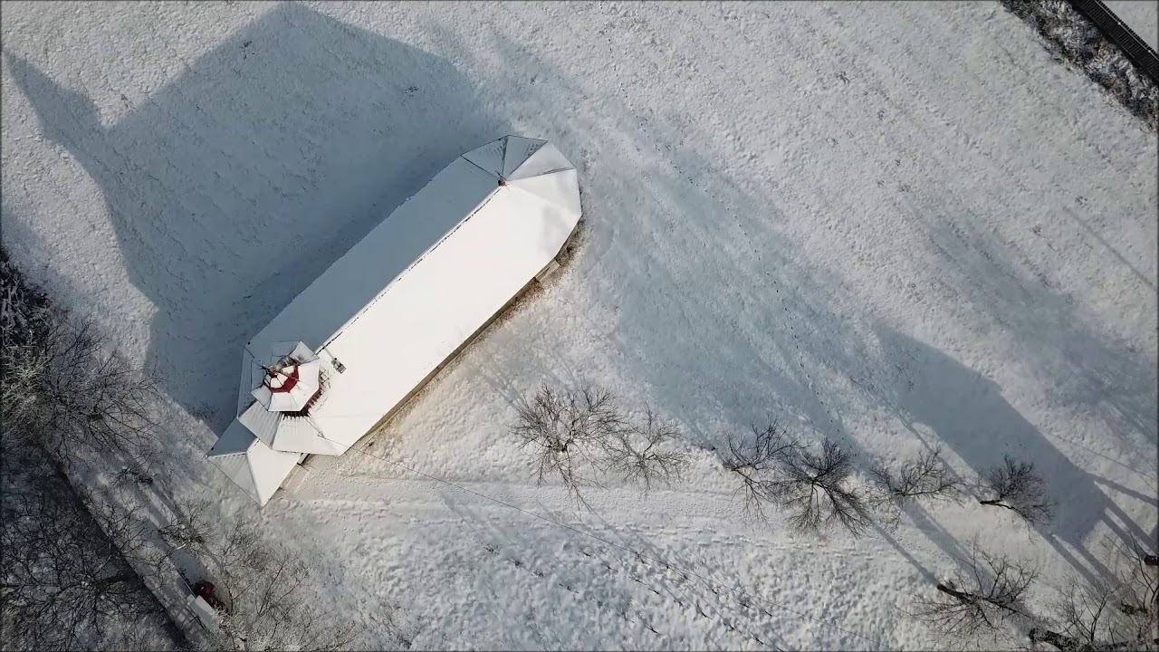 Este iarnă pe Oțeleni - Filmare dronă