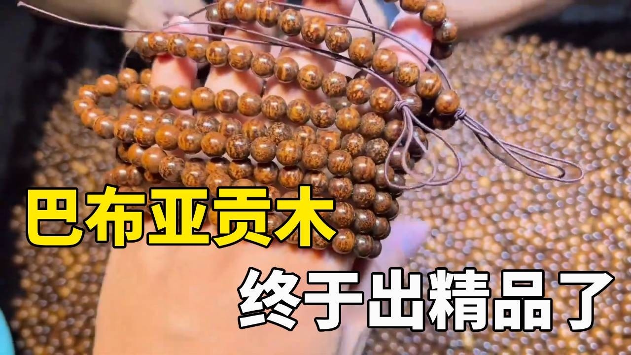 文玩界新宠巴布亚贡木，白天透光竟然这么强，去年花了30多万屯的原料终于出精品了