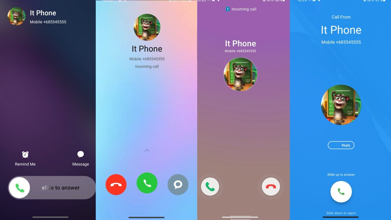 Screen Phone Fake Call/ Talking Tom/ Android Series/ Nokia/ IPhone/Xiaomi