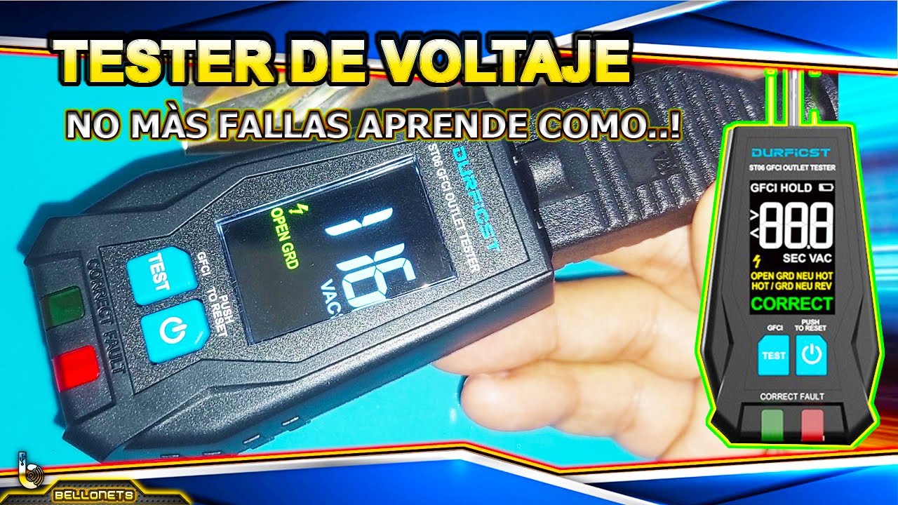 ⚡TESTER ST06 ¡Evita fallas ! Probador de voltaje usalo como un profesional │ @bellonets ​