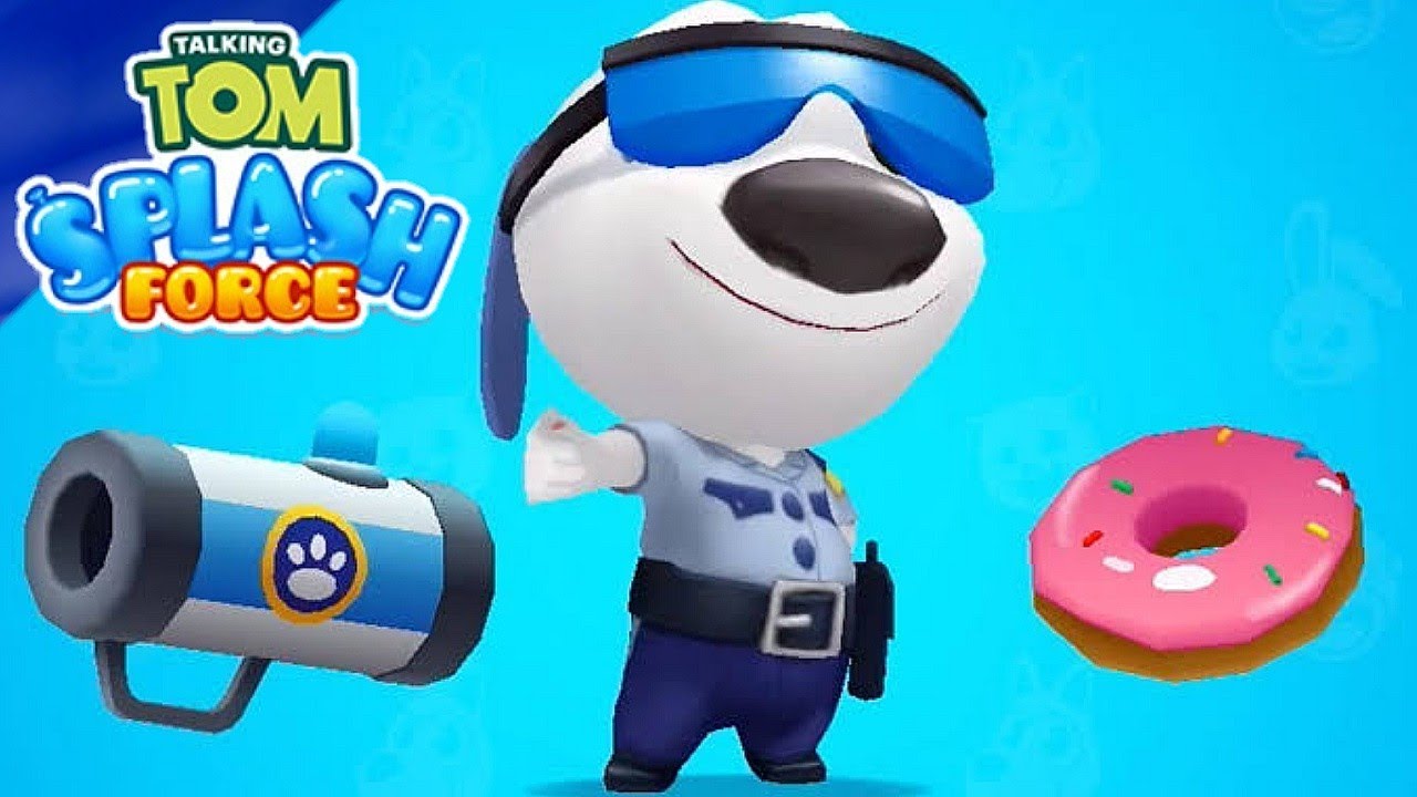 Talking Tom Splash Force Officer Hank Unlocked vs Roy Raccoon Gameplay Android ios