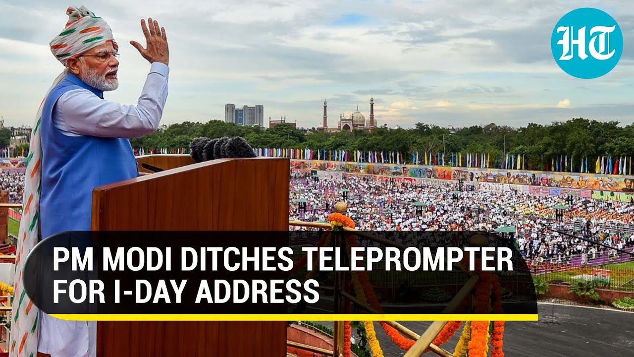 PM goes impromptu, ditches teleprompter; Over 80 minute extempore by Modi from Red Fort