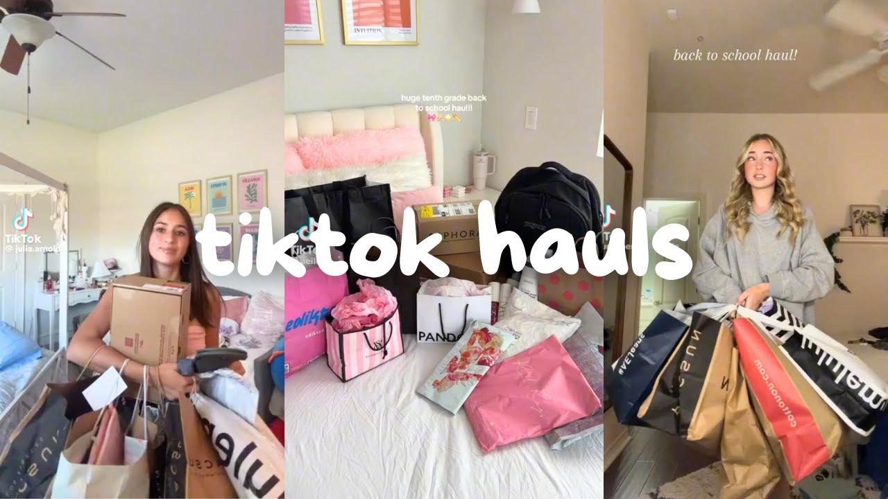 huge tiktok hauls 🛍️🎀✨ | cute & *very* aesthetic tiktok compilation