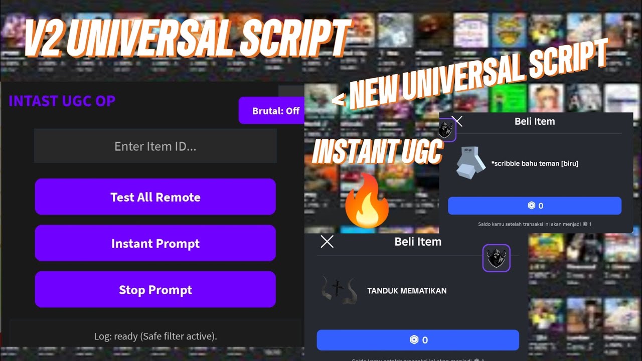 NEW UNIVERSAL SCRIPT - INSTANT PROMPT. TEST ALL REMOTE 