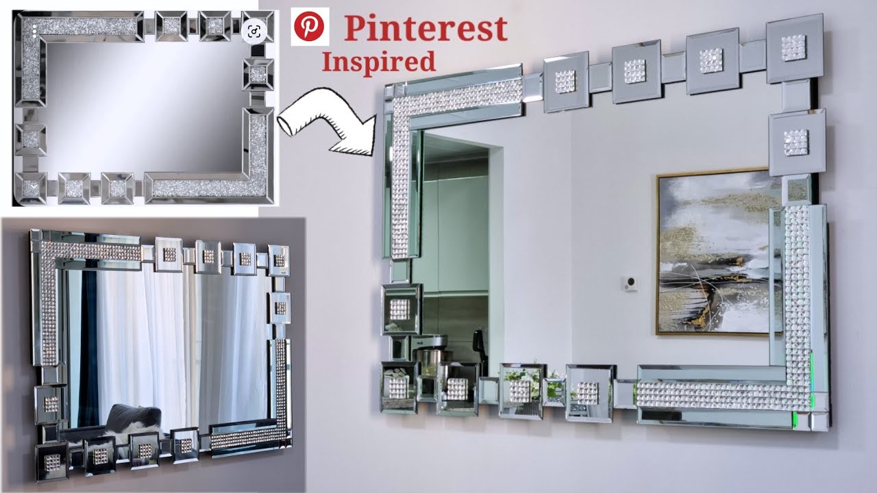 Настенное зеркало, вдохновленное Pinterest | Декор стен своими руками