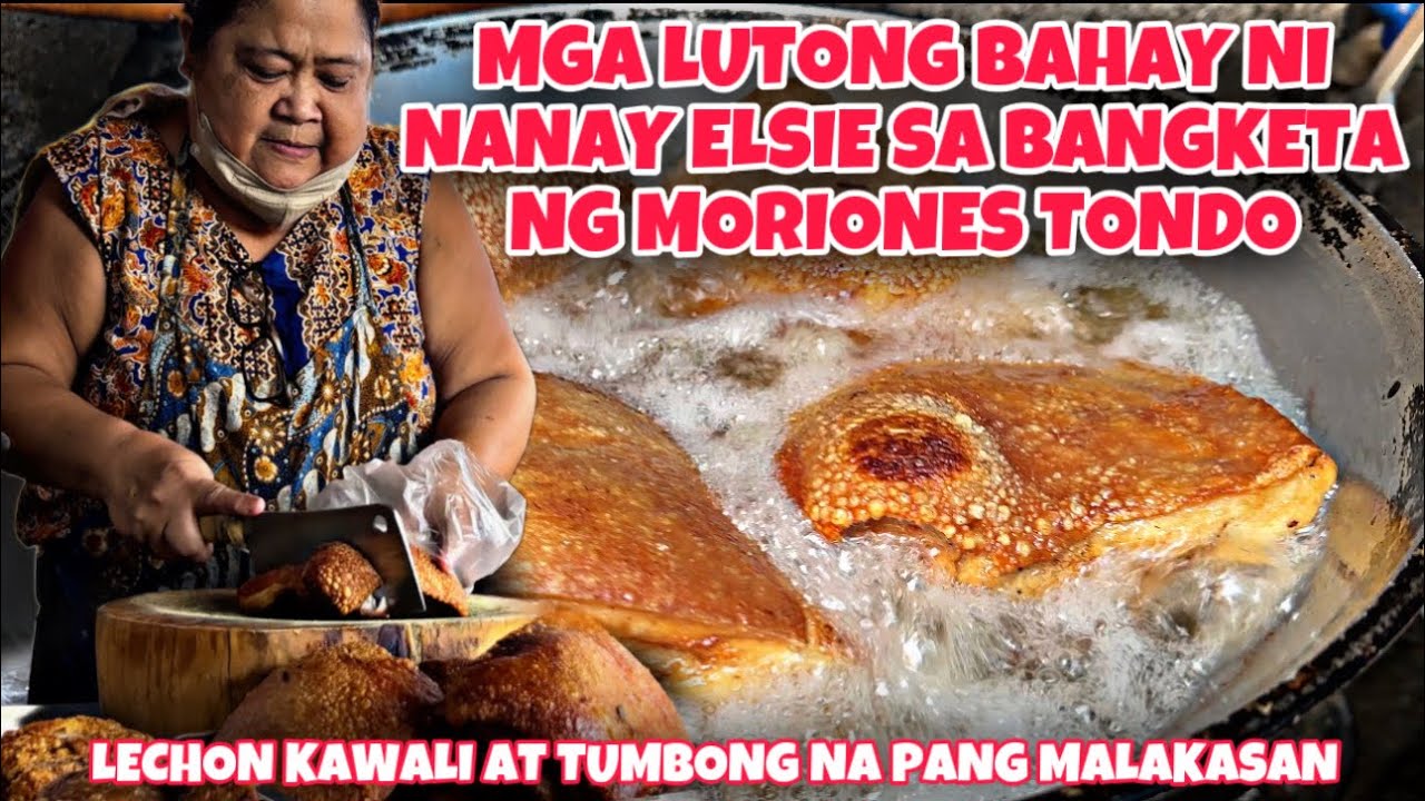 LECHON KAWALI AT TUMBUNGAN SA BANGKETA | TONDO MANILA STREET FOOD | MORIONES TONDO FOOD TRIP!