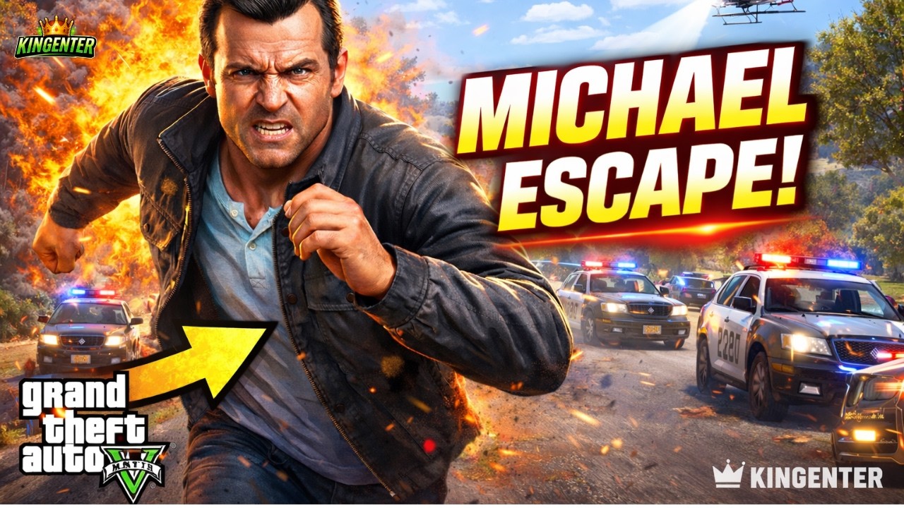 INSANE POLICE ESCAPE! 😱 High Speed Car Chase in GTA V | KINGENTER #gtav #gaming #policechase