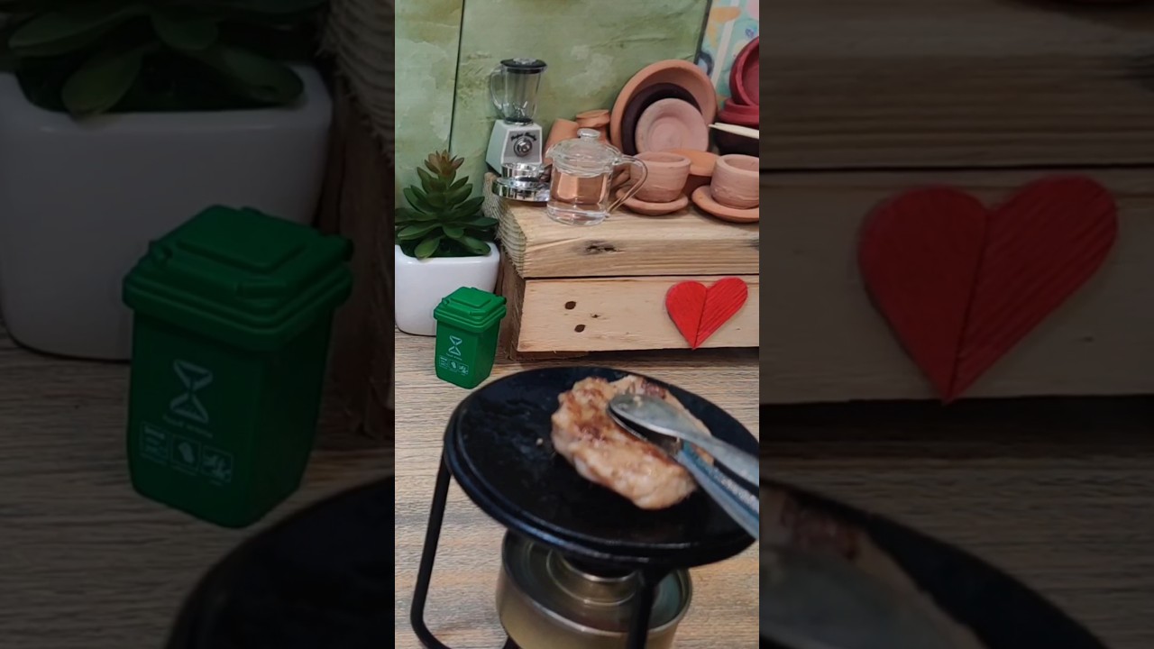 Mini Beef Steak ASMR 😍 #shorts #shortsfeed #shortsvideo #miniaturecooking #viralshorts #ytshorts_