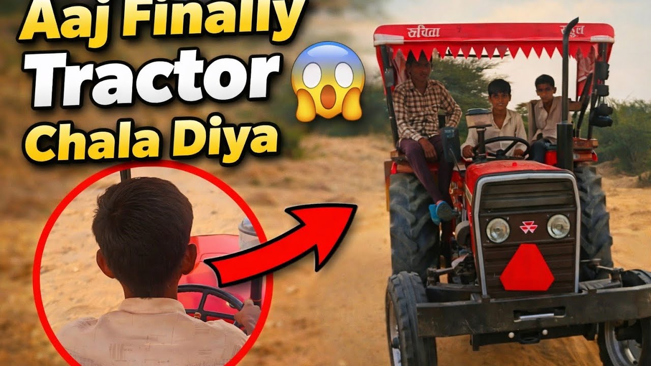 Aaj finally tractor chala diya😀
