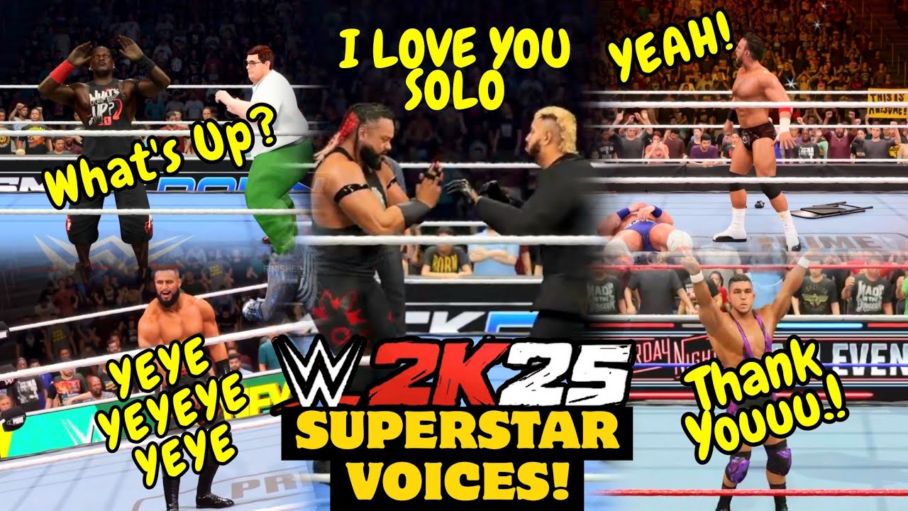 THE LOUDEST & FUNNIEST WWE 2K25 SUPERSTAR VOICES EVER! 😂