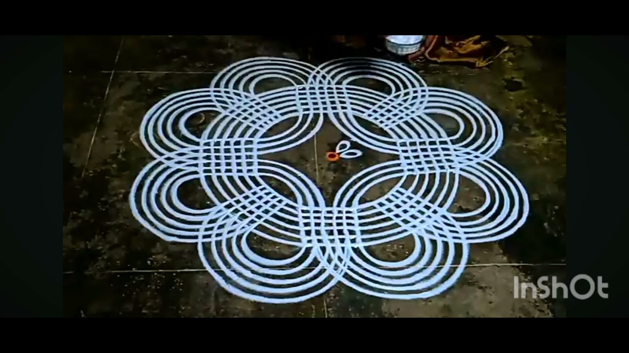 Easy modern rangoli #2025 #trendingshorts #latest 